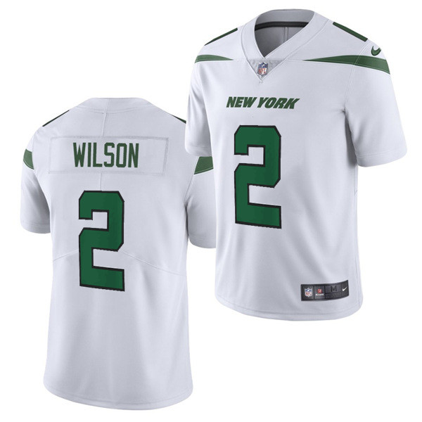 Men's New York Jets #2 Zach Wilson 2021 White Vapor Untouchable Limited Stitched NFL Jersey (Check description if you want Women or Youth size)